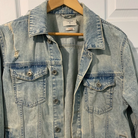 TOPMAN VINTAGE DENIM JACKET - Picture 1 of 2